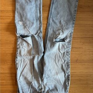 Aritzia Light Blue Distressed Jeans